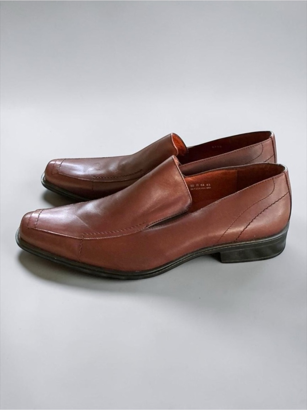Ferrato Brown Leather Slip On Loafers Men’s Size 11 Dress Shoes